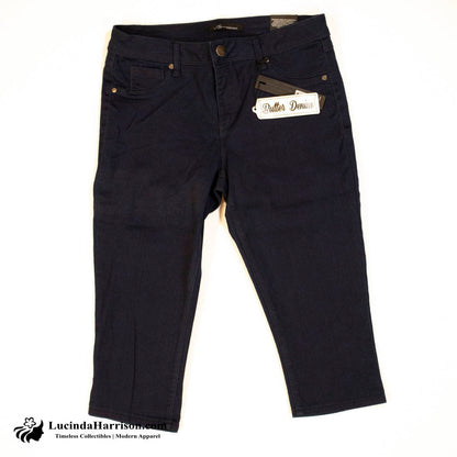 AZ Butter Denim Dark Navy Capri Jeans Petite 12