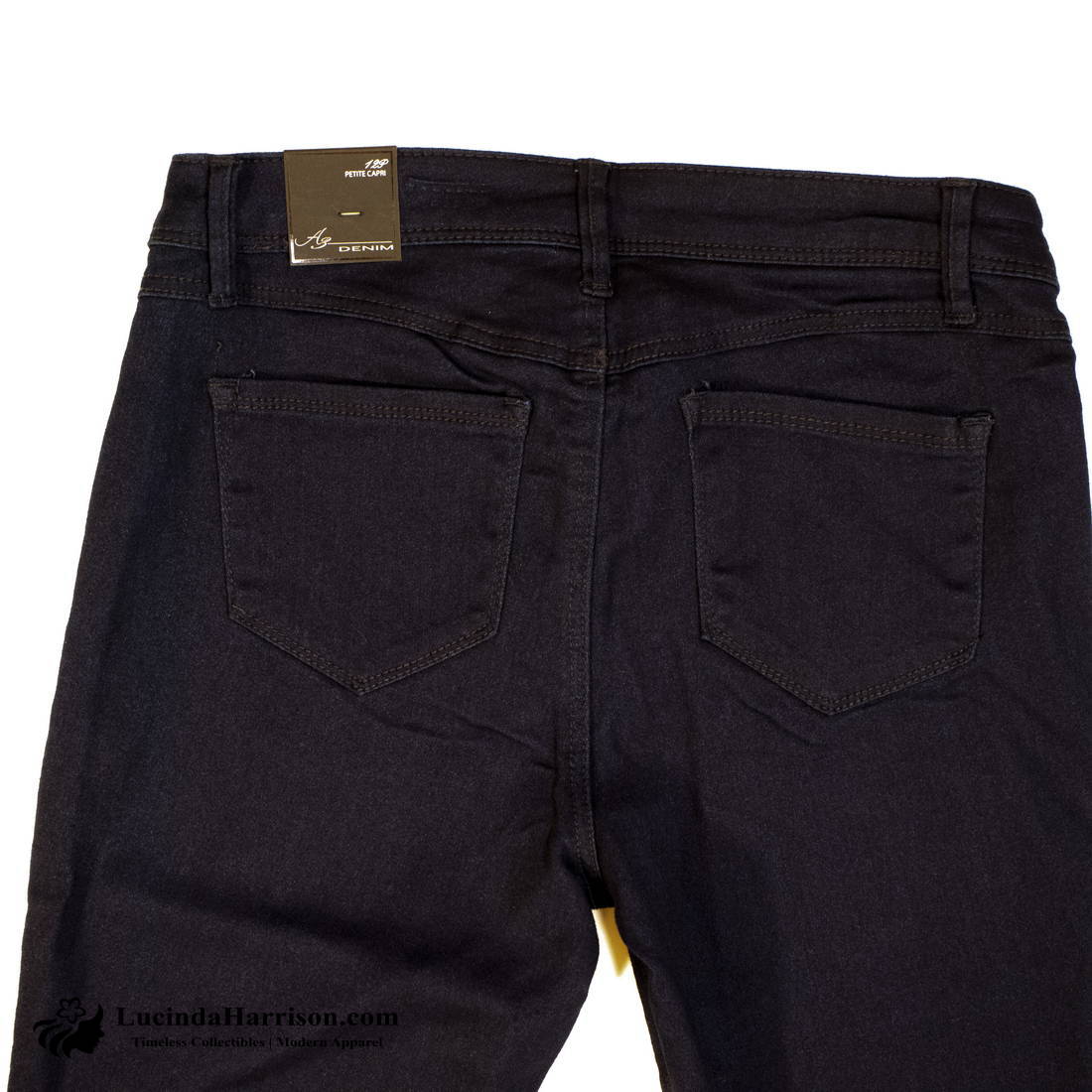 AZ Butter Denim Dark Navy Capri Jeans Petite 12