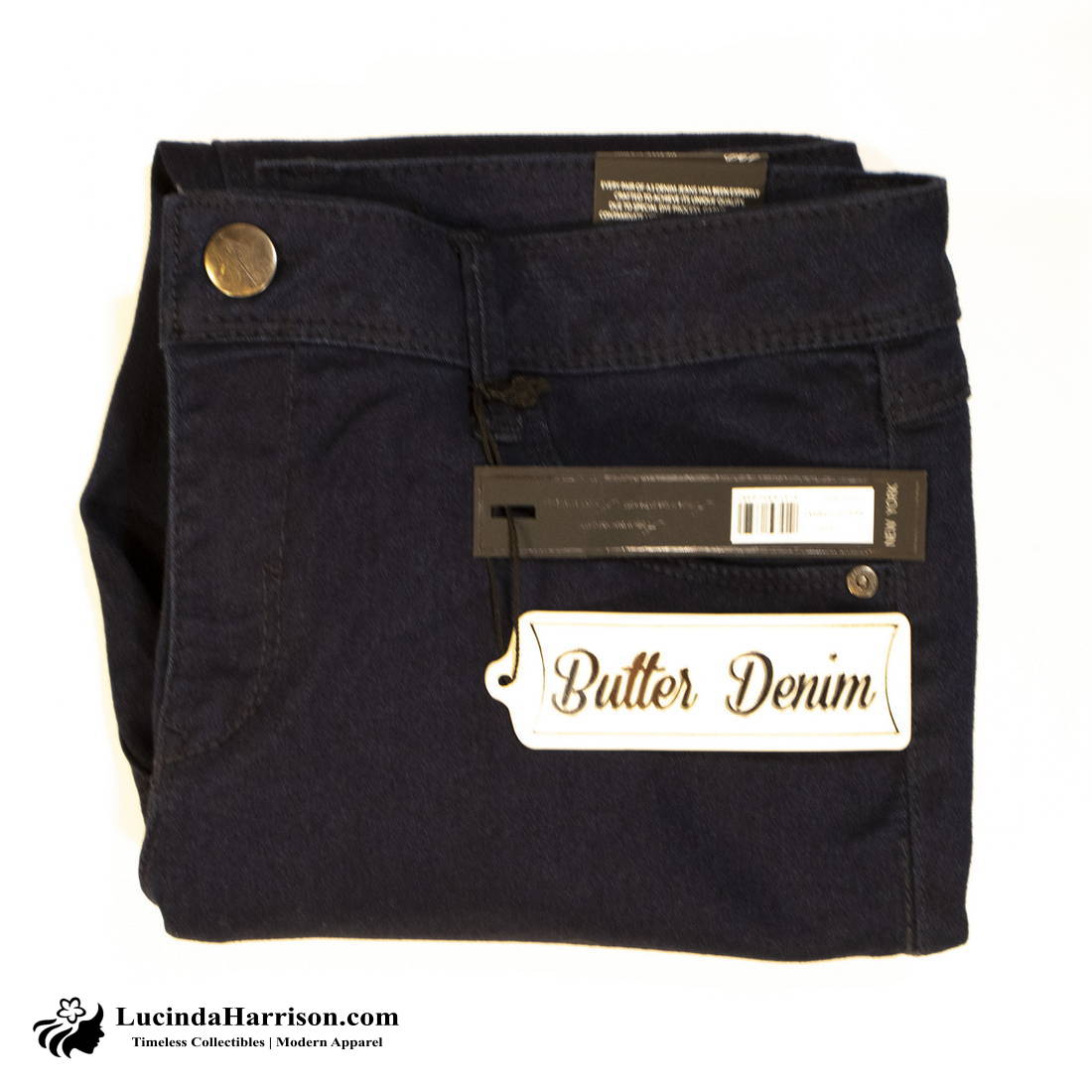 AZ Butter Denim Dark Navy Capri Jeans Petite 12