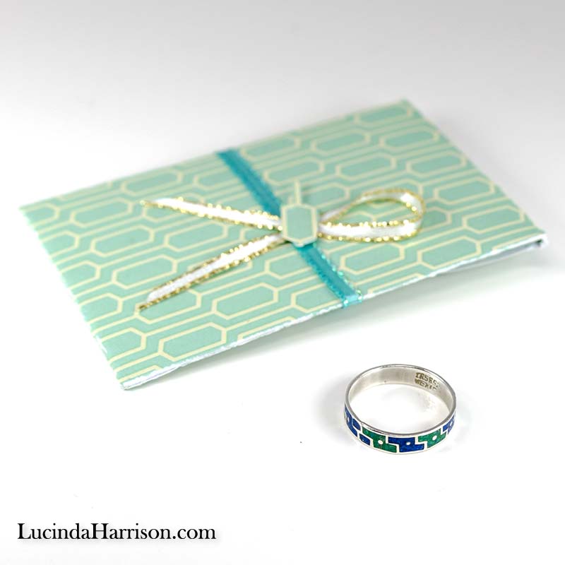 Sterling Silver Malachite Azurite Inlaid Ring