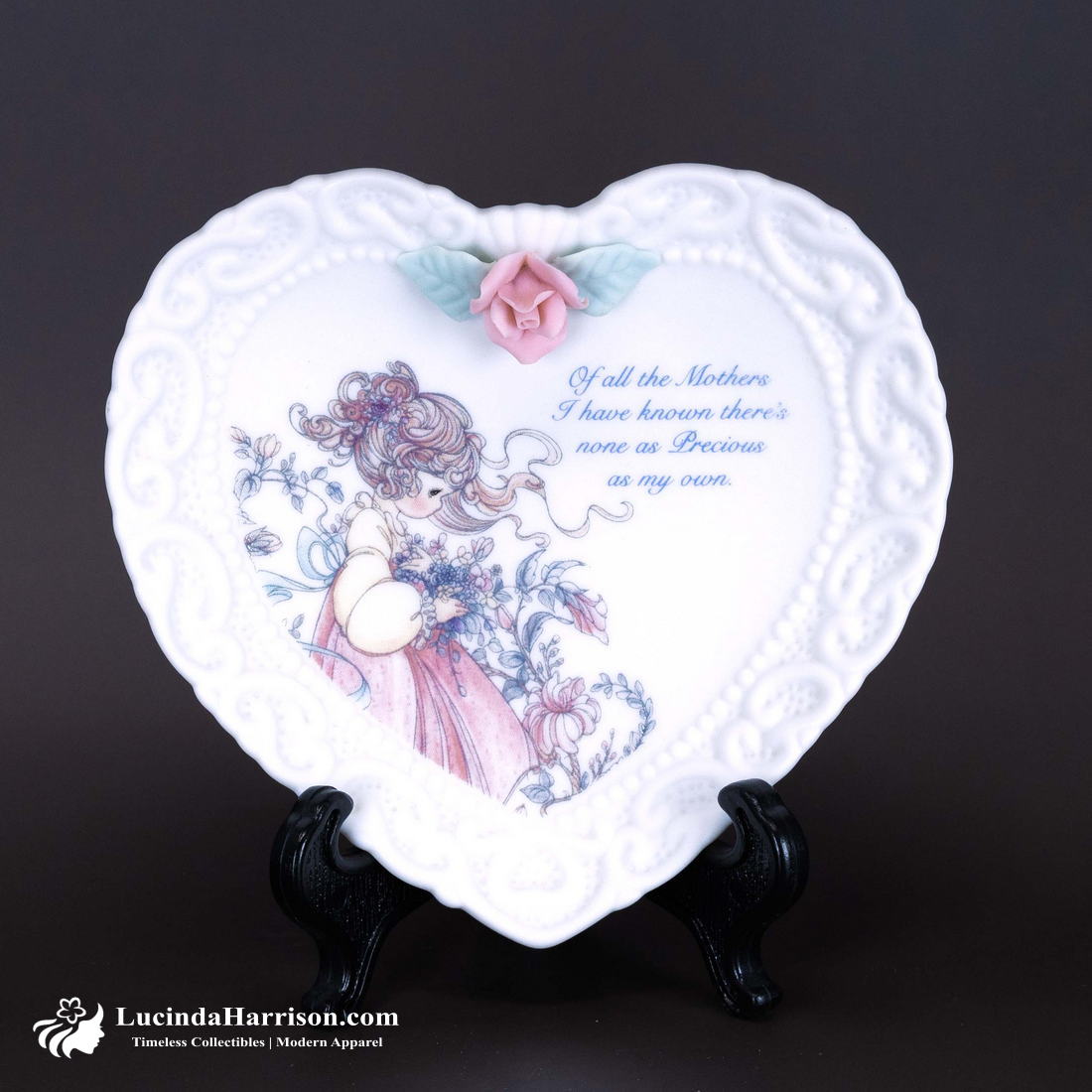 VTG Enesco Precious Moments For Mother A Heart Dish