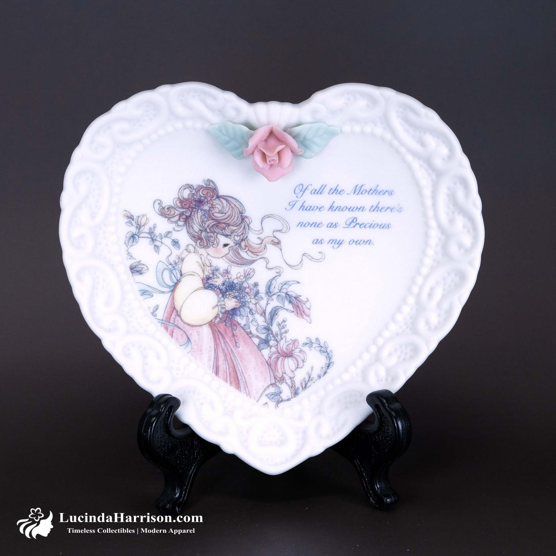 VTG Enesco Precious Moments For Mother A Heart Dish