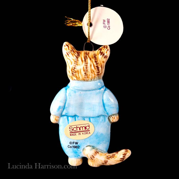 1982 Schmid Beatrix Potter Tom Kitten Hanging Ornament