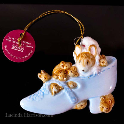 1984 Beatrix Potter Little Old Woman Who Lived In A Shoe Hanging Ornament