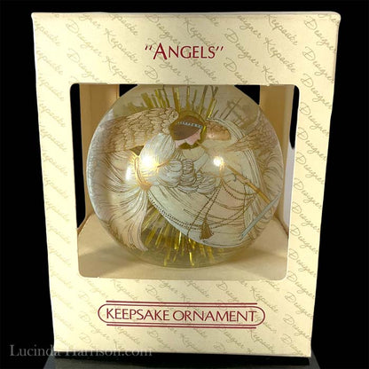 1983 Hallmark Keepsake Glass Ornament Angels