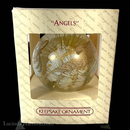 1983 Hallmark Keepsake Glass Ornament Angels