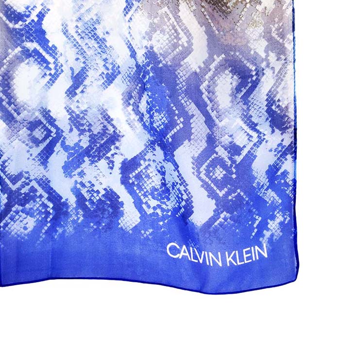 Calvin Klein Chiffon Blue Grey Scarf