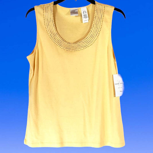 Emma James Yellow Beaded Blouse Petite PXL