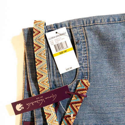 Gloria Vanderbilt Petite Belted Capris Stonewash Jeans Petite 14P