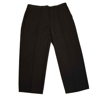 SagHarbor Black Elastic Band Waistband Pants Petite 14P Short